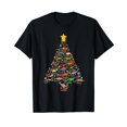 thumbnail image 1 of Dinosaur Christmas Tree Dino TRex Paleontologist Xmas Men T-Shirt, 1 of 5