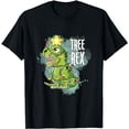 thumbnail image 1 of Dinosaur Christmas Tree Rex Pajamas Design T-Shirt, 1 of 5