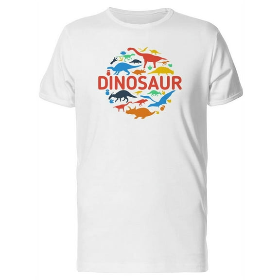 Dinosaur Circle Art T-Shirt Men -Image by Shutterstock, Male Small
