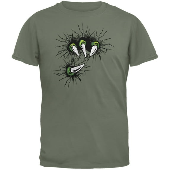 Dinosaur Claw Military Green Youth T-Shirt - Youth X-Large