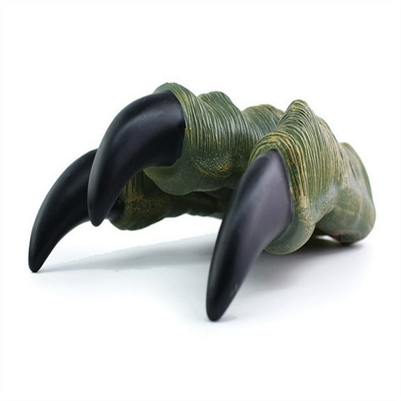 Dinosaur Claw Model Simulation Soft Dinosaur Claw Puppet, Interactive Glove , Realistic Vinyl Finger Puppet for Storytelling, Brown