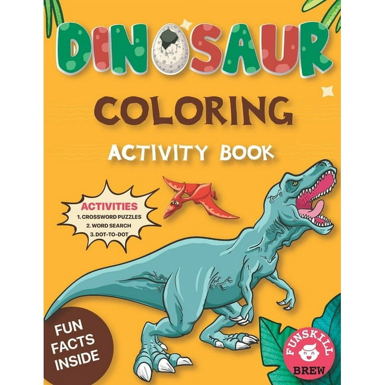 Dinosaur - Coloring Book For Kids: Activity Book For Boys And Girls,  Prehistoric Dino Coloring, Kid Books Ages 5-8, Color And Cut Out