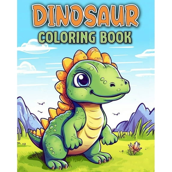 Dinosaur Coloring Book: 50 Unique Coloring Pages for Kids Ages 4-8, (Paperback)