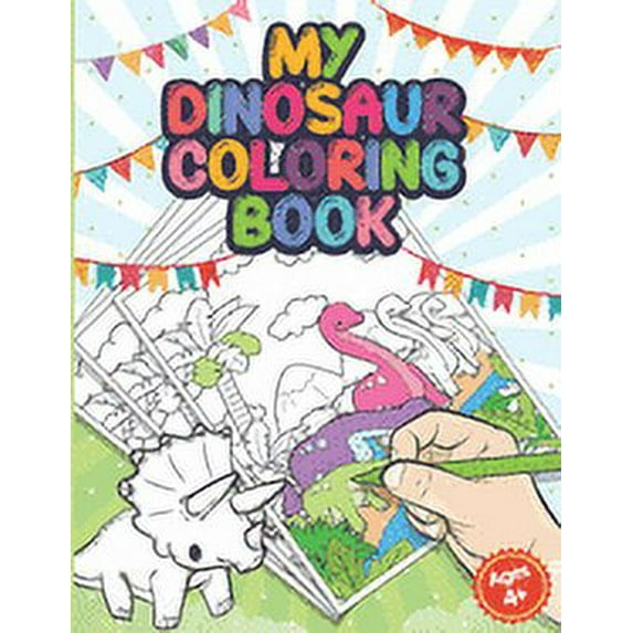 My Dinosaur Coloring Book: 52 Unique Dinosaur Illustrations - Fine Motor Skills - Dinosaur Coloring Book - Kindergarten , (Paperback)