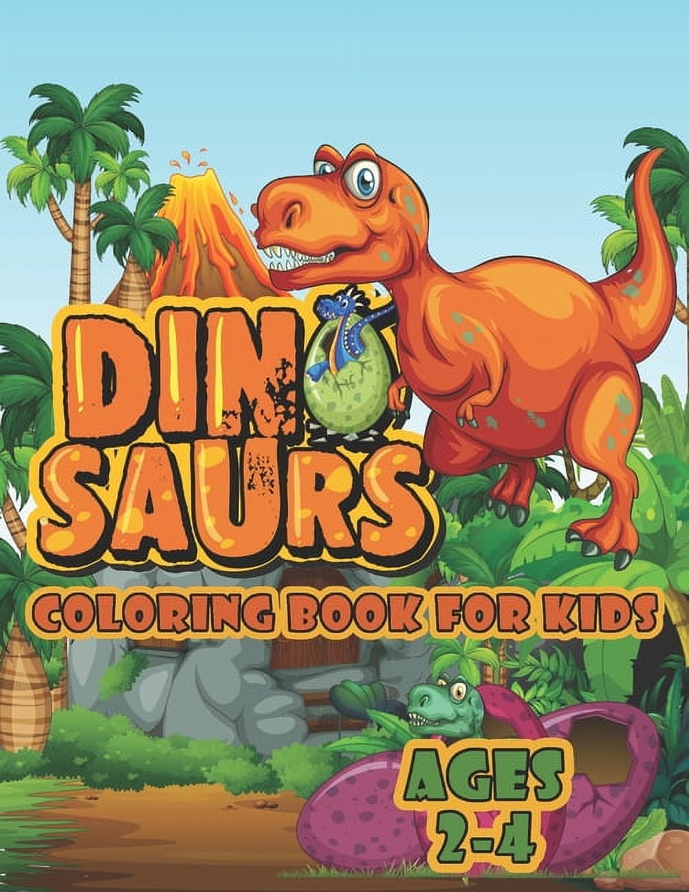 Dinosaurs By Alphabet Coloring Book For Kids: Great Gift for Boys & Girls  Aged 6 - 8 (Large Print / Paperback)