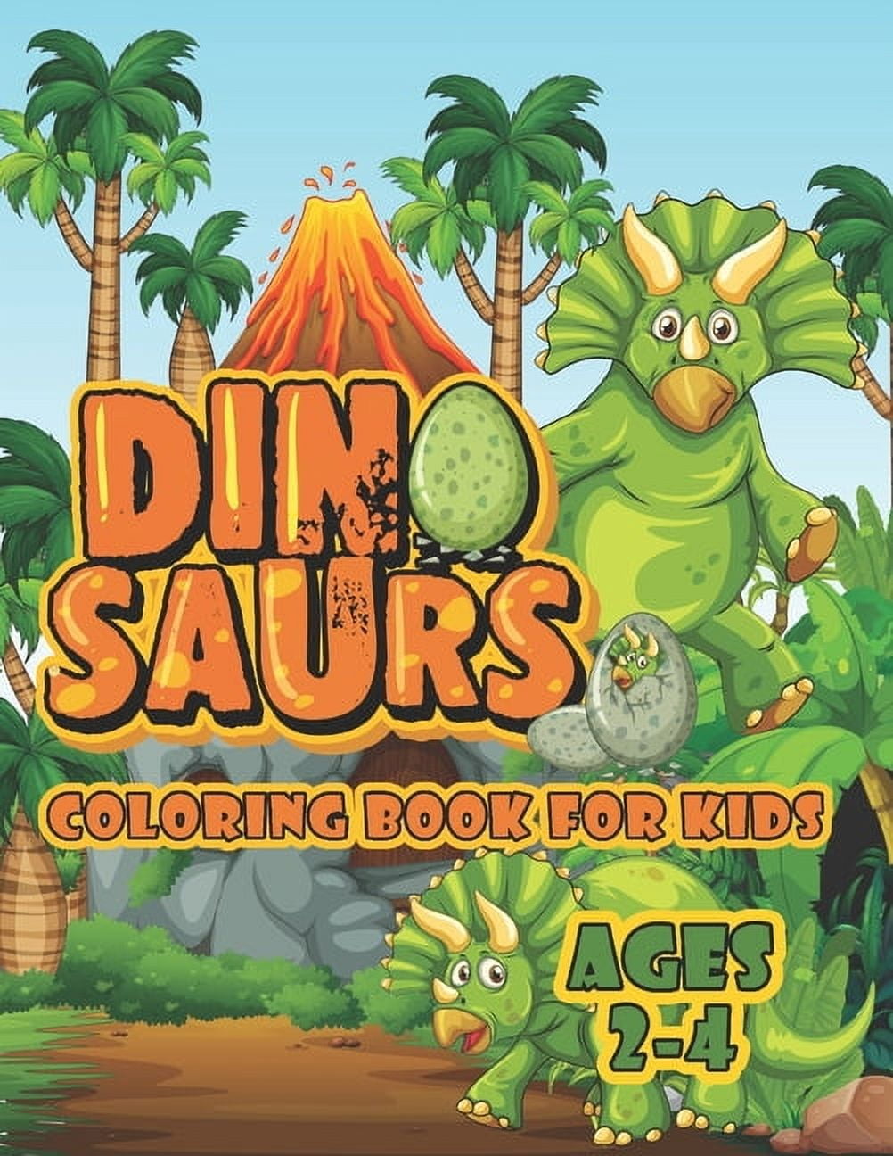 JOY CREATIVE PUBLISHING Dinosaur Coloring Book For Kids Ages 2-4: A Big Dinosaur Coloring Book For Toddlers and Preschoolers (Paperback)
