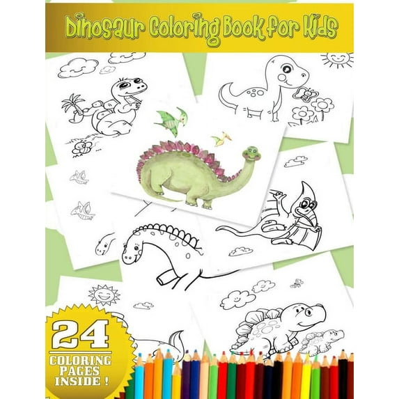 Dinosaur Coloring Book for Kids: GIFT IDEAS - Activity Book - for Boys, Girls, Toddlers, Preschoolers Ages 3-8, 6-8 ., (Paperback)