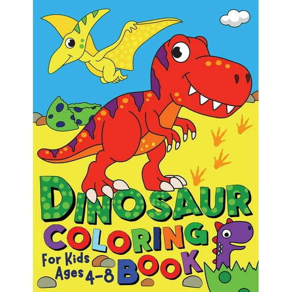 Dinosaur Coloring Book for Kids ages 4-8, (Paperback)