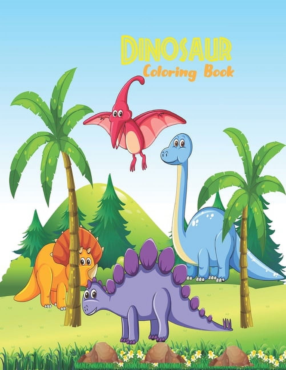 Dinosaurs Watercolor Coloring Book for Kids: Watercolor Coloring Book for  Kids ages 8-12
