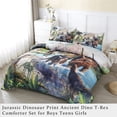 thumbnail image 1 of Dinosaur Comforter Set Queen Kids Bedding Set Lightweight Easy Care Bed Linen Set, 1 of 7
