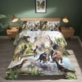 thumbnail image 1 of Dinosaur Comforter Set Twin Size Bedding Set Jurassic Dinosaur Print for Kids Boys Teens Soft Microfiber Bed Sets 3 Pieces, 1 of 5