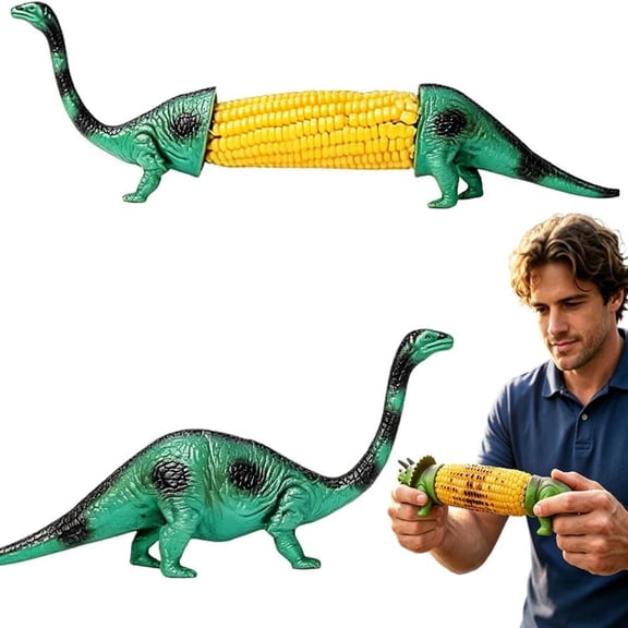 Dinosaur Corn Cob Holders, Prongs Funny Novelty Corn with Stainless Steel on the Cob Picks for BBQ Party Dining Table Accessories(xxw)