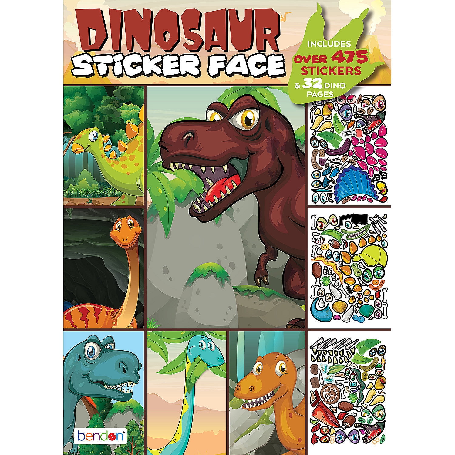 Make Your Own Dinosaur Stickers Make A Face Stickers For - Temu