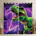 thumbnail image 1 of Dinosaur Curtains 3D Jungle Animal 2 Panels 52"Wx84"L Curtains & Drapes,Green Dino Blackout Curtains Volcanic Lightning Curtains,Prehistoric Reptile Dinosaurios Room Decor, 1 of 6