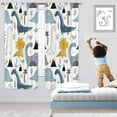 thumbnail image 1 of Dinosaur Curtains 42Wx63L Inch Rod Pocket Kids Cartoon Dino Baby Boys Bedroom Decor Nursery Children Cute Navy Blue Safari Animal Art Printed Living Room Playroom Window Drapes Fabric 2 Panel, 1 of 6