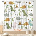 thumbnail image 1 of Dinosaur Curtains for Boys Room, Cartoon Dino Cute Safari Animal Printed Baby Kids Room Decor Blackout Window Drapes Treatments for Children Nursery Bedroom Living Room 2 Panel Sets, 84"x63" Inch, 1 of 5