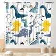 thumbnail image 1 of Dinosaur Curtains, Kids Boys Cartoon Dino Funny Colorful Safari Animals Blackout Window Drapery Treatments for Baby Kids Boys Room Bedroom Living Room Nursery Fabric 2 Panels, 84"x63" Inch, 1 of 5