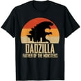 thumbnail image 1 of Dinosaur Dad Monsters Father'S Day Dadzilla Dino Sunset T-Shirt Unisex S-5XL Hot Trending Shirt, Vintage Birthday Gift, 1 of 2