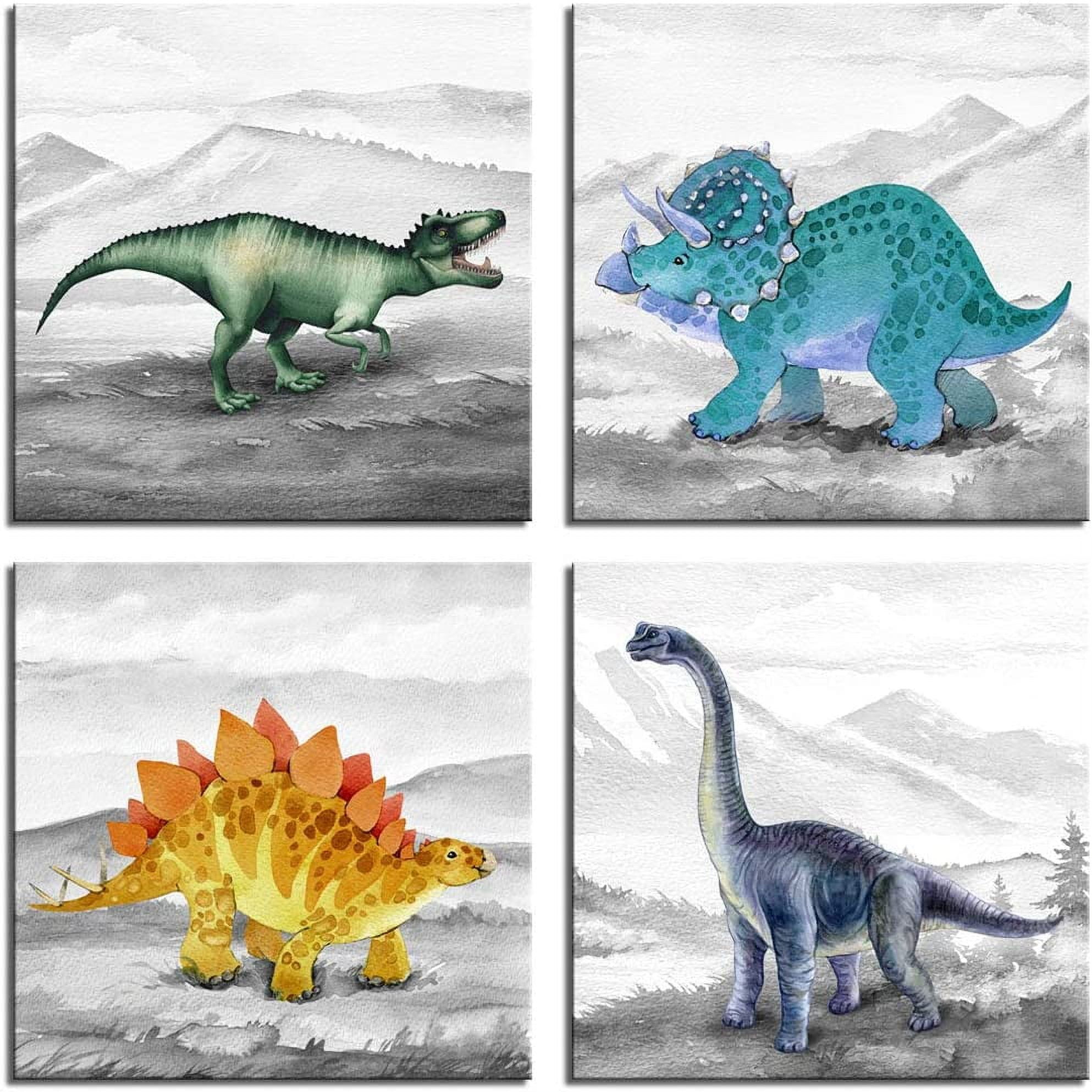 Dinosaur Wall Painting Art Prints, Dinosaur Poster Kids Room