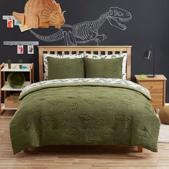 Dinosaur Den Kids Bedding Set Includes Printed Coordinated Sheet Set - Full