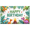 thumbnail image 1 of Dinosaur Design Birthday Banner Fun Decoration Happy Birthday Sign for Kid's Party Indoor Event Celebration, 1 of 7