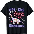 thumbnail image 1 of Dinosaur Dino Just a Girl Who Loves Dinosaurs T-Shirt, 1 of 3