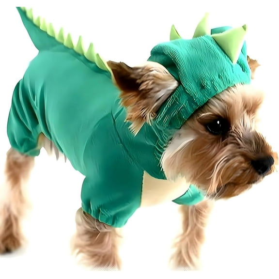Dinosaur Dog Halloween Costume Pet Hoodie for Small Medium Dogs Cats Halloween Cosplay Apparel Accessories