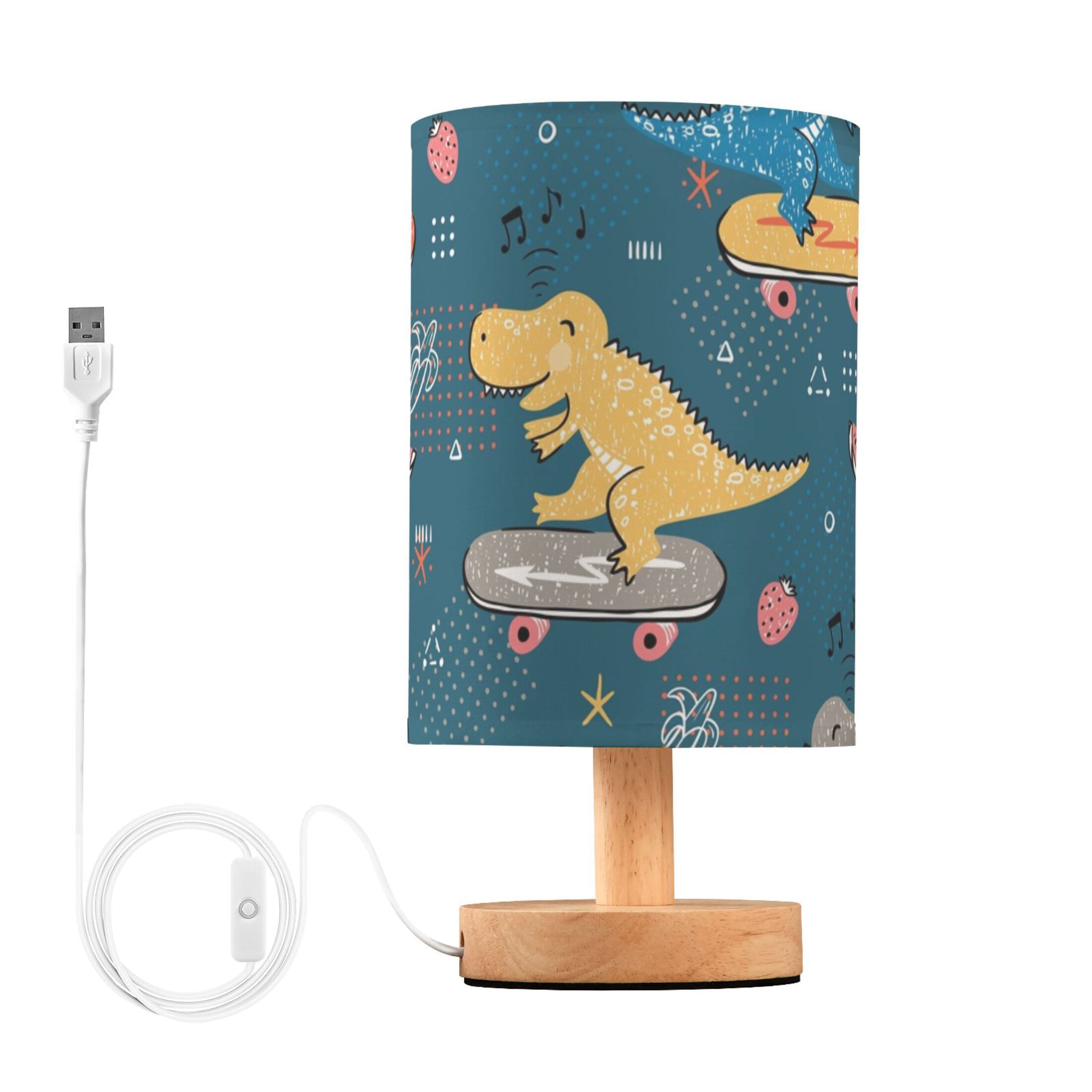 Dinosaur Doodle Cartoon Animal Bedside Table Lamp LED Warm Lights With dinosaur-doodle-cartoon-animal-bedside-table-lamp-led-warm-lights-with