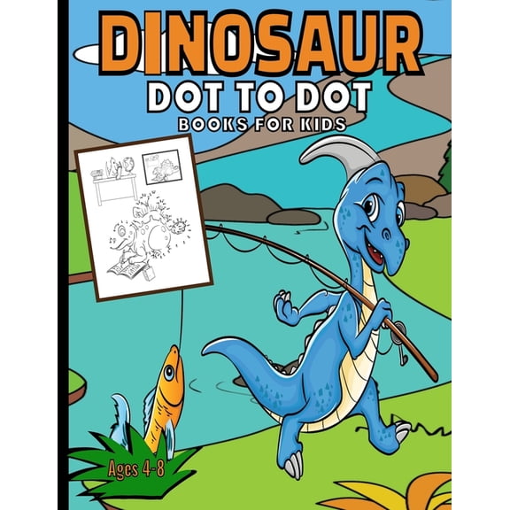 Dinosaur Dot To Dot Books For Kids: Activity Join The Dots Puzzle Book Ages 4-8 (Paperback) by Melissa McCracken