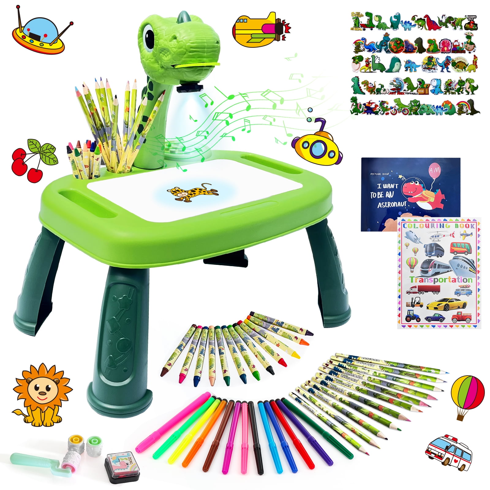 Dinosaur Drawing Projector, Arts and Crafts for Boys, Contains Drawing ...