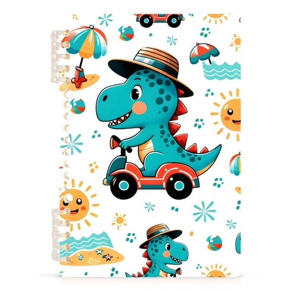 Dinosaur Driver Spiral Journal Notebook College Ruled Notebook 8.3" x 5.7" A5 Lined Thick Paper Page