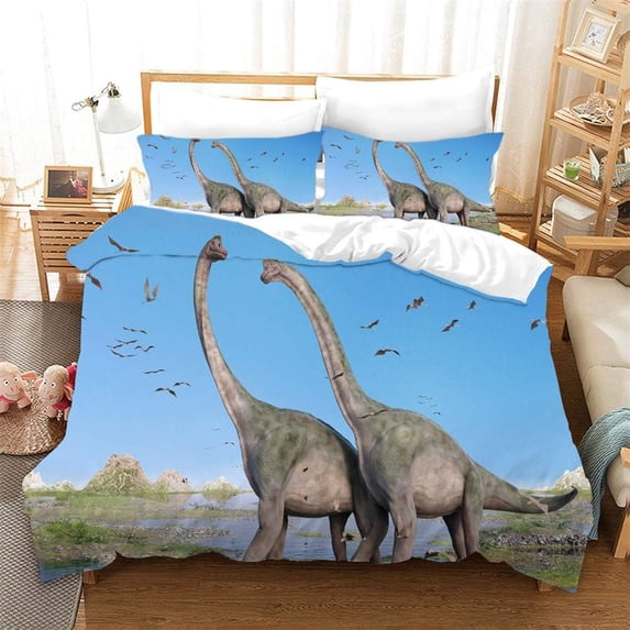 Dinosaur Duvet Cover Set,Bedding Set for Kids and Adult, Home Decor,Twin Size