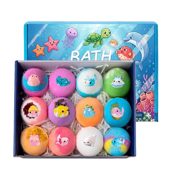 Dinosaur Egg Bath Intenses for Kids - Fizzing Bath Balls with Surprise Toy Inside - Aromatherapy Bath Oil Explosion Balls for Children - Spa Bath Fizzies for Toddlers and Boys