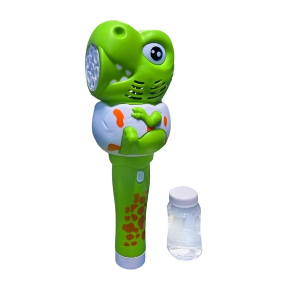 Stick Point Up Dinosaur Egg Bubble Maker Green Multi Hole Bubble Wand Battery Powered ...