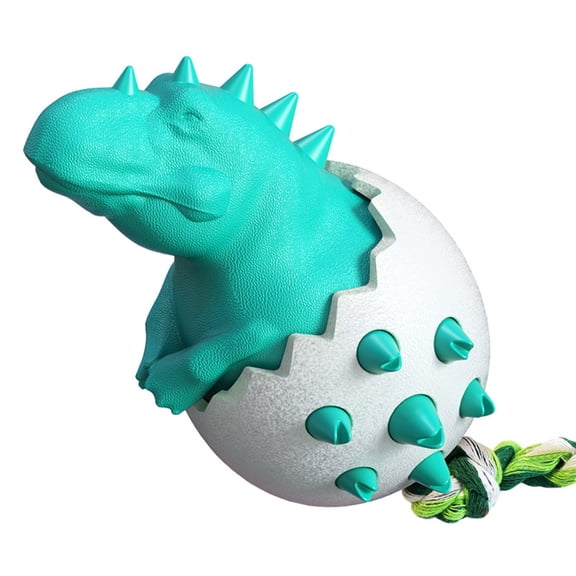 Dinosaur Egg Dog Chew Toys Durable Interactive Chew Toys for Aggressive Chewers Teeth Puppy Chew Toys for Small Medium Large Dogs Sky Blue Single Pack