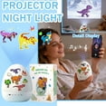 thumbnail image 1 of Dinosaur Egg Night Light Projector, 360° Rotating Sky Projector With 21 Hd Dinosaur/Star/Mermaid Images, Rechargeable With Bluetooth Speaker & 8 Soothing Sounds, Ideal Educational, 1 of 6