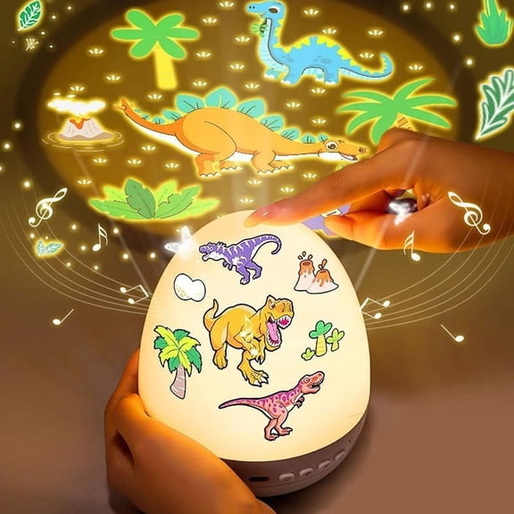 Dinosaur Egg Night Light Projector, Dinosaur Night Lights Projector, 360° Rotation & 21 Effects, Slient Lights for Ceiling Projector, Christmas Birthday Gifts