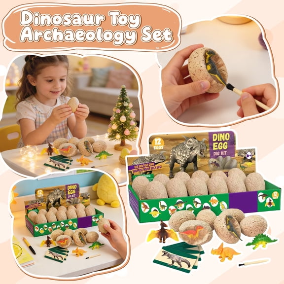 Dinosaur Eggs Excavation Kit Toys For Kids Surprise Dinosaur Eggs Dig Science Birthday Gifts Easter Party Favors