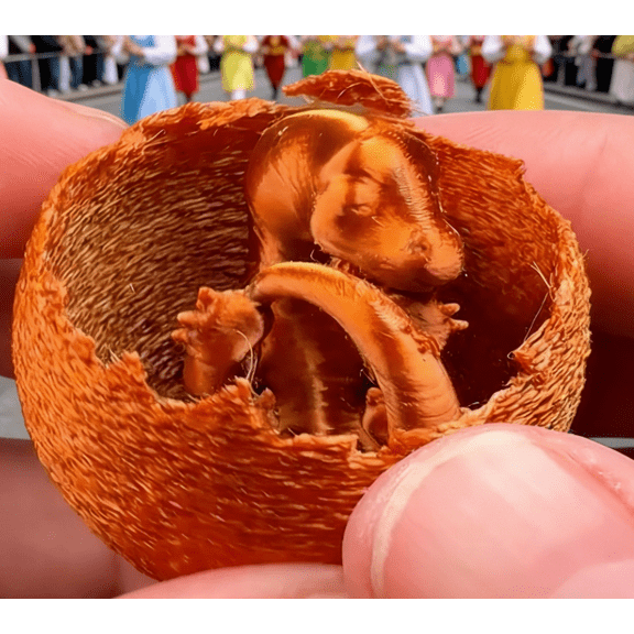 Dinosaur Eggs - Mystery Hatching Triceratops Egg with Sleeping Baby Dino Inside, Adorable Miniature Collectible Figure in Crackable Shell, Magical Reveal Toy for Dinosaur Lovers