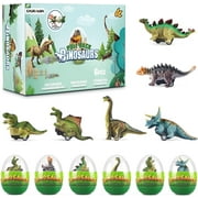 Dinosaur Eggs Toys for Kids, 6 Dino Cars Toys for Boy, Birthday Gift for Dinosaur lovers Toddlers
