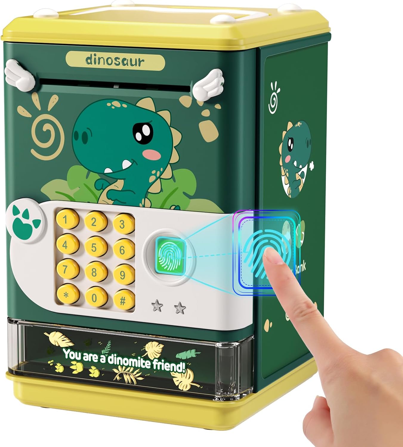 Dinosaur Electronic Piggy Bank for Boys Mini ATM Toys with Personal