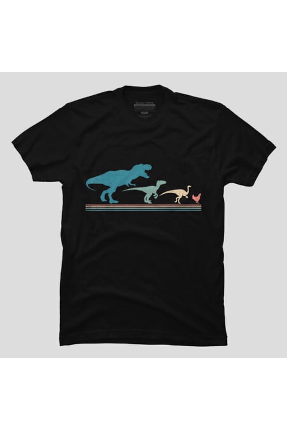Dinosaur Evolution T-Rex Chicken Vintage T-shirt M2983195, Up to Size 5XL