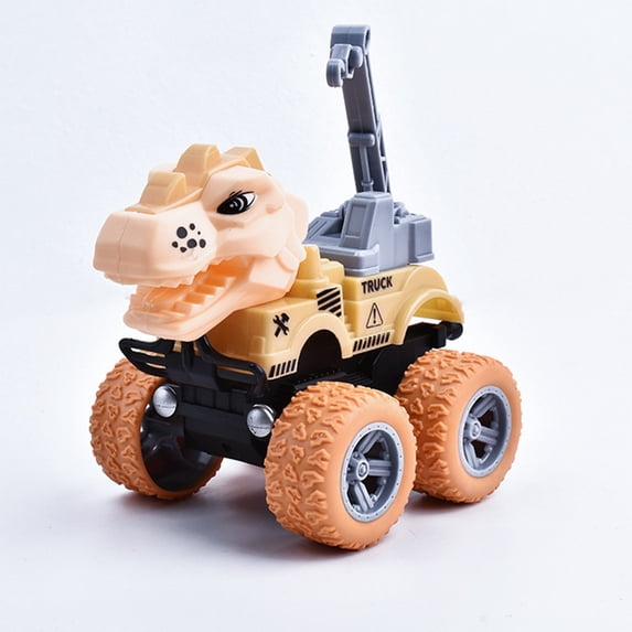 Dinosaur Excavator Toy Car for Kids, Press & Go Action, Construction Vehicle with Moving Tail, Educational Toy for Toddlers Ages 3+, Gift for Boys & Girls Orange