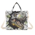 thumbnail image 1 of Dinosaur Face and Graffiti Corduroy Tote Bag Handbag Large Messenger Bag Shoulder Crossbody Zipper Bag Purse, 1 of 8