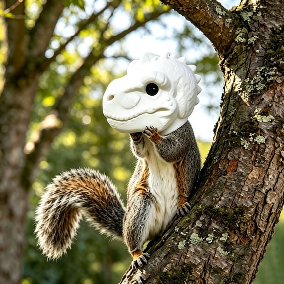 Dinosaur Feeder, Wildlife Bird Feeder, Hanging Resin Squirrel Chipmunk Nut Feeder For Backyard Garden Outdoor Decor, Funny T-Shaped, Waterproof, Sunproof, Durable Plastic
