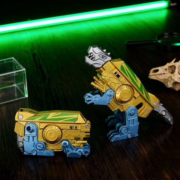 Dinosaur Fidget 2 In 1 Transformable Sensory Toy Dinosaur Transformer With Metallic Finish For Stress Relief Portable Play(Gold-4.5X7Cm)