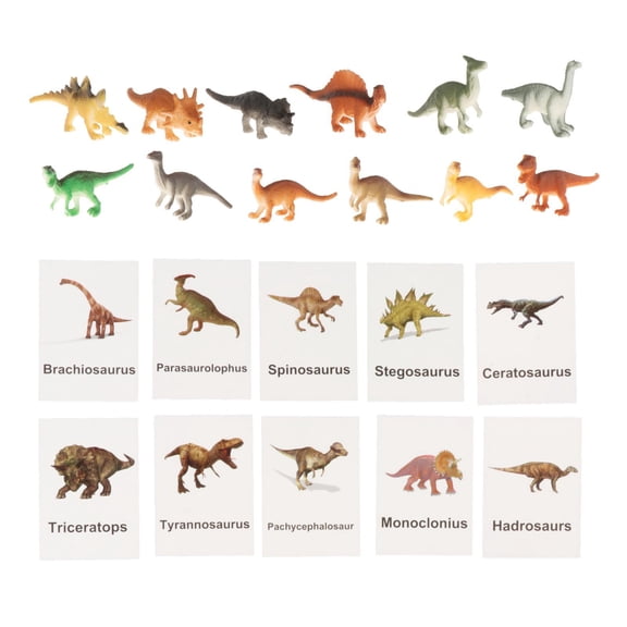 Dinosaur Figure Toys Looking Flash Cards Animal Match Game for Birthday Party
