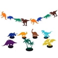 thumbnail image 1 of Dinosaur Flag Bunting Banners Hanging Garland Decoration Birthday Party Supplies (banner And Place Ornaments), 1 of 3