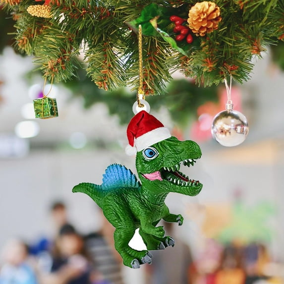 Dinosaur Flat Acrylic Christmas Pendant Decoration Car Decoration Gift Christmas Dinosaur Statue Pendant/ Christmas Acrylic Dinosaur Pendant H
