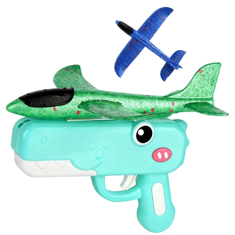 Dinosaur Foam Glider Launcher Toy Model, 2026 New Foam Glider Plane with Airplane Launcher, Lovely Outdoor Flying Model for Park, Perfect Dinosaur Foam Glider Airplane